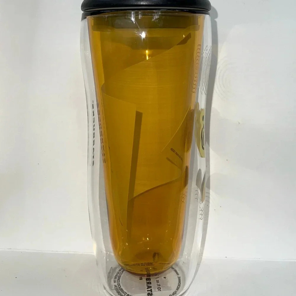 NEW Starbucks Hong Kong Year of the Tiger Double Walled Glass Tumbler + Lid - Picture 3 of 6